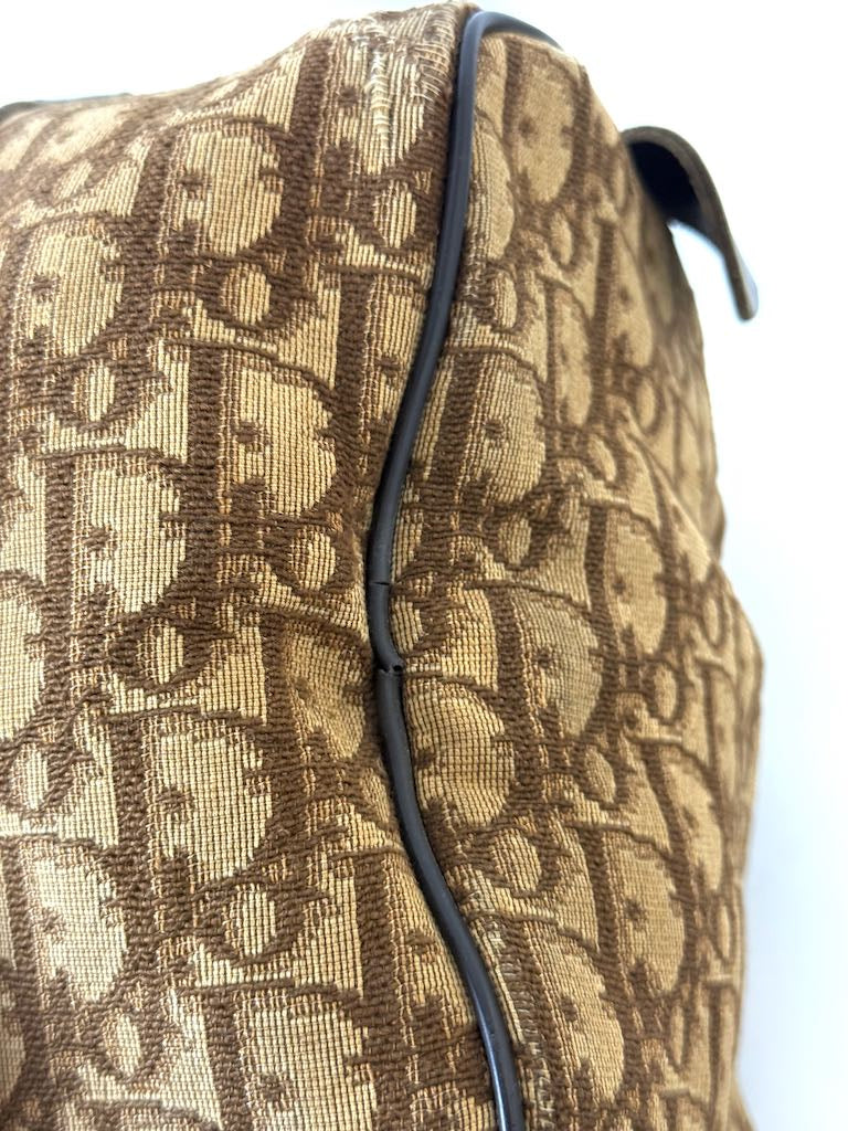 Dior Trotter Canvas Mini Hand Boston Bag in Brown