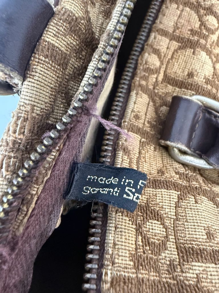 Dior Trotter Canvas Mini Hand Boston Bag in Brown