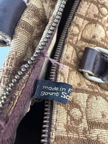 Dior Trotter Canvas Mini Hand Boston Bag in Brown