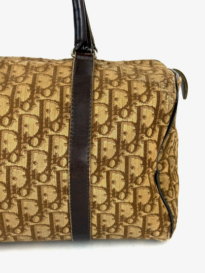 Dior Trotter Canvas Mini Hand Boston Bag in Brown