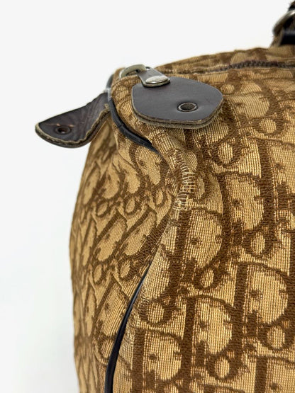 Dior Trotter Canvas Mini Hand Boston Bag in Brown