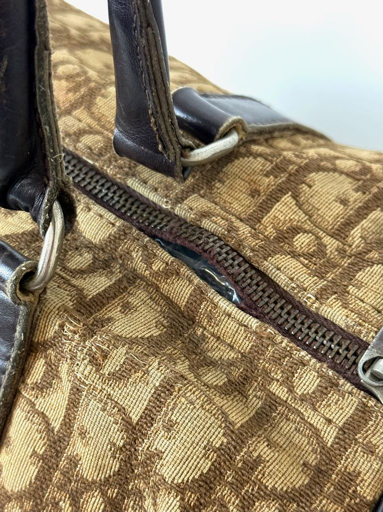 Dior Trotter Canvas Mini Hand Boston Bag in Brown