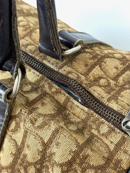 Dior Trotter Canvas Mini Hand Boston Bag in Brown