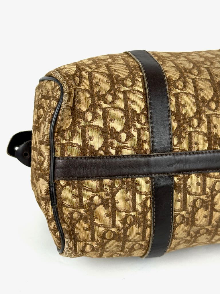 Dior Trotter Canvas Mini Hand Boston Bag in Brown