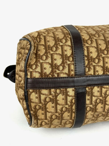 Dior Trotter Canvas Mini Hand Boston Bag in Brown