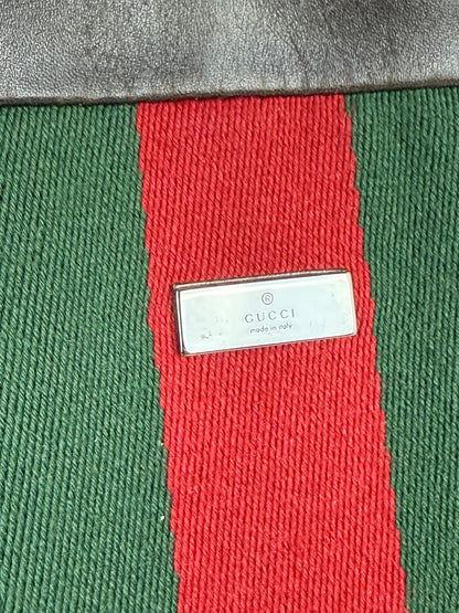 Gucci suede web shoulder bag