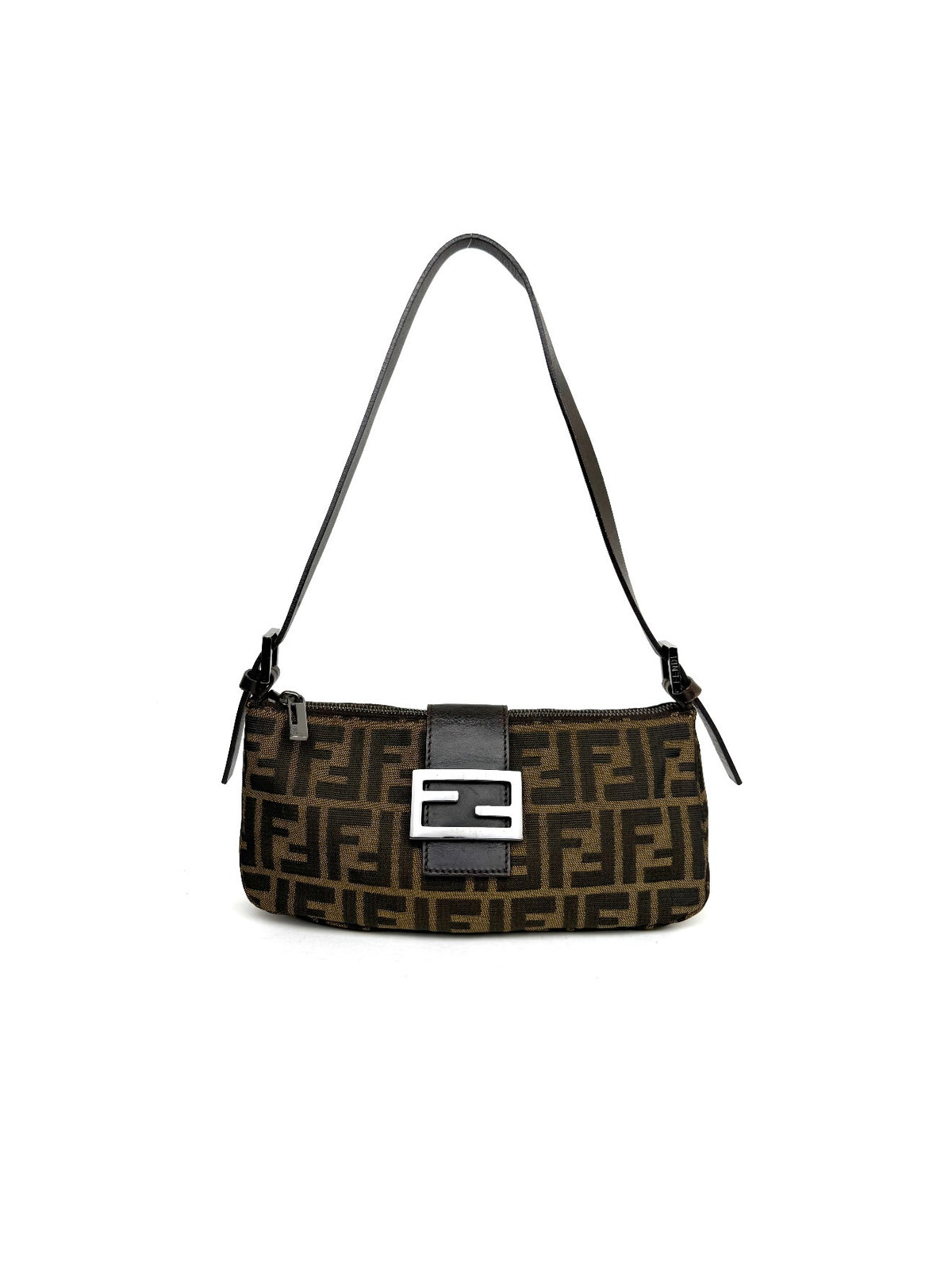 Fendi Zucca Canvas Baguette Bag