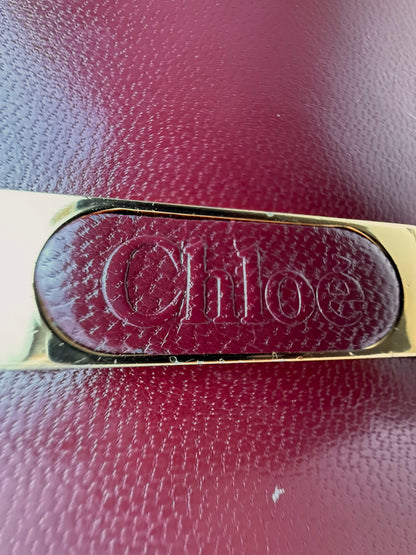 Chloé Bordeaux Leather Handbag