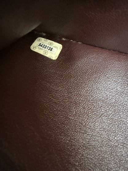 Chanel Brown Shearling Mouton Tote Bag with Cocomark
