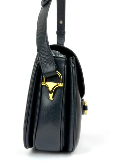 Gucci Horsebit 1955 Navy Leather Shoulder Bag