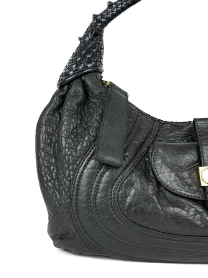 Fendi Zucca Spy in black leather