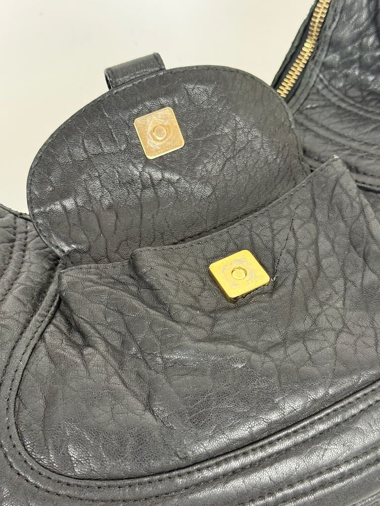 Fendi Zucca Spy in black leather