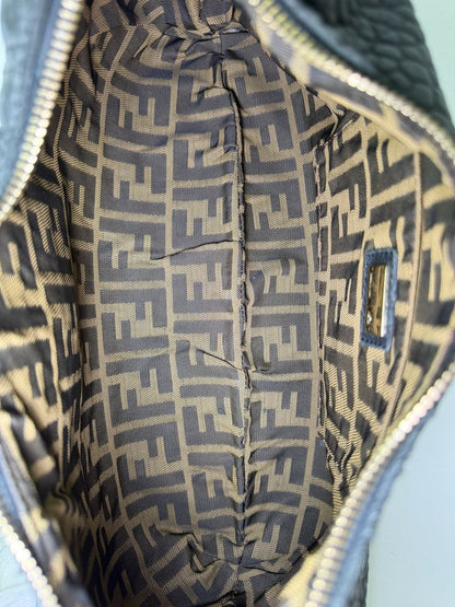 Fendi Zucca Spy in black leather