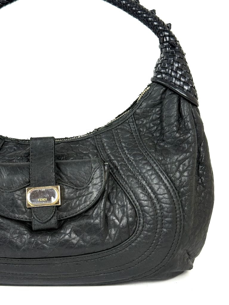 Fendi Zucca Spy in black leather