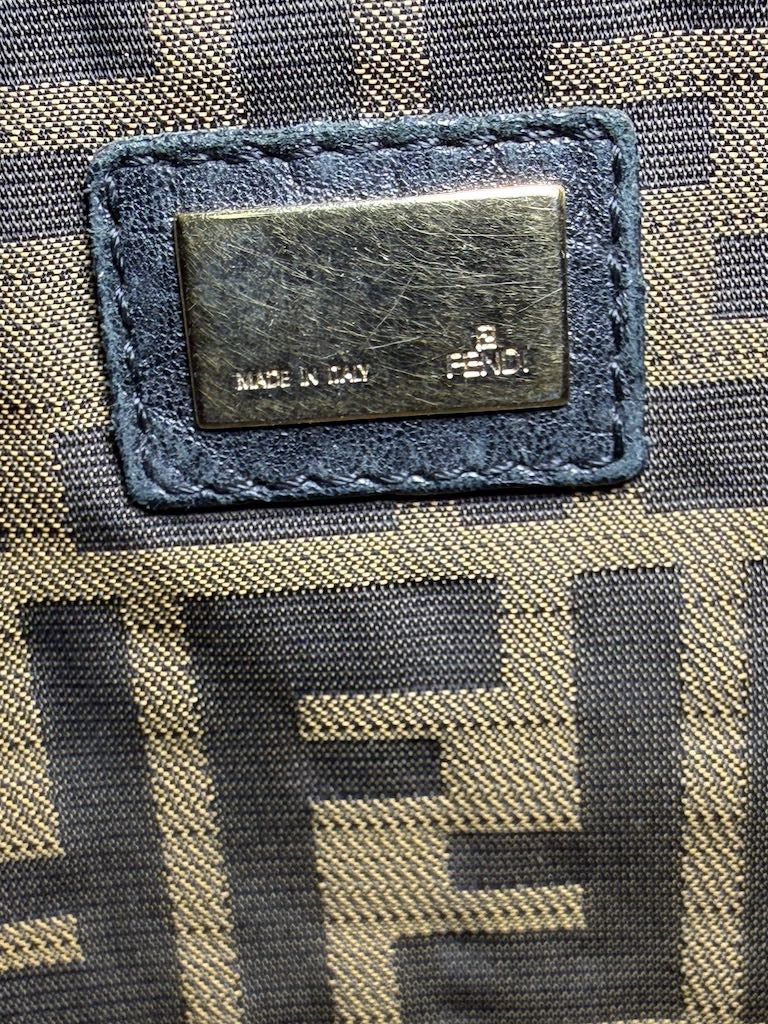 Fendi Zucca Spy in black leather