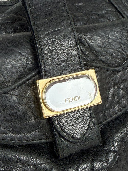 Fendi Zucca Spy in black leather