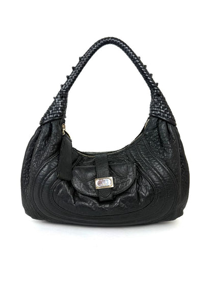 Fendi Zucca Spy in black leather