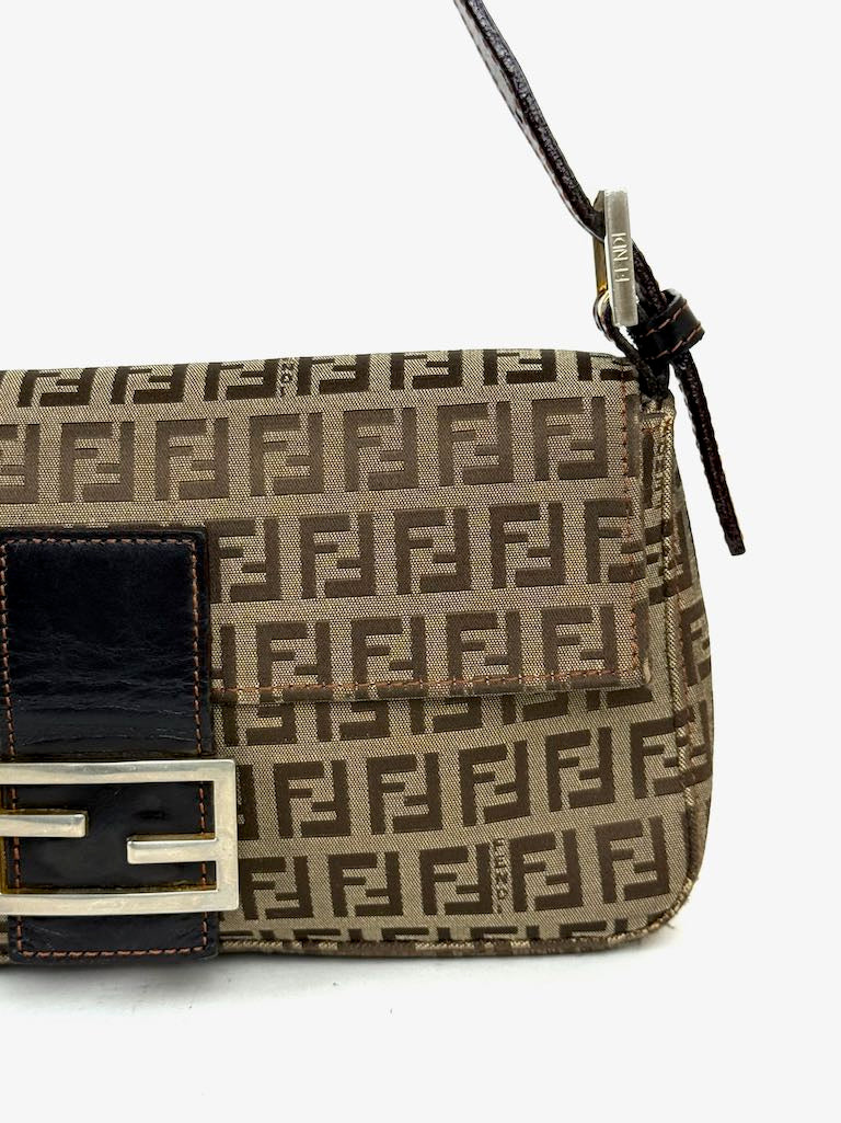 Fendi Zucchino Canvas Baguette