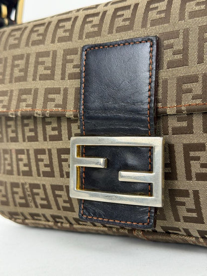 Fendi Zucchino Canvas Baguette
