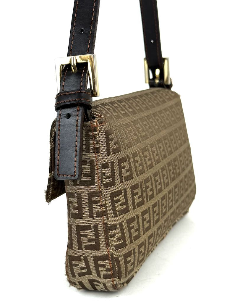 Fendi Zucchino Canvas Baguette