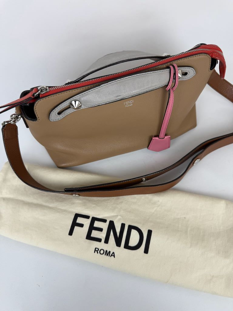 Fendi By The Way bag in beige leather
