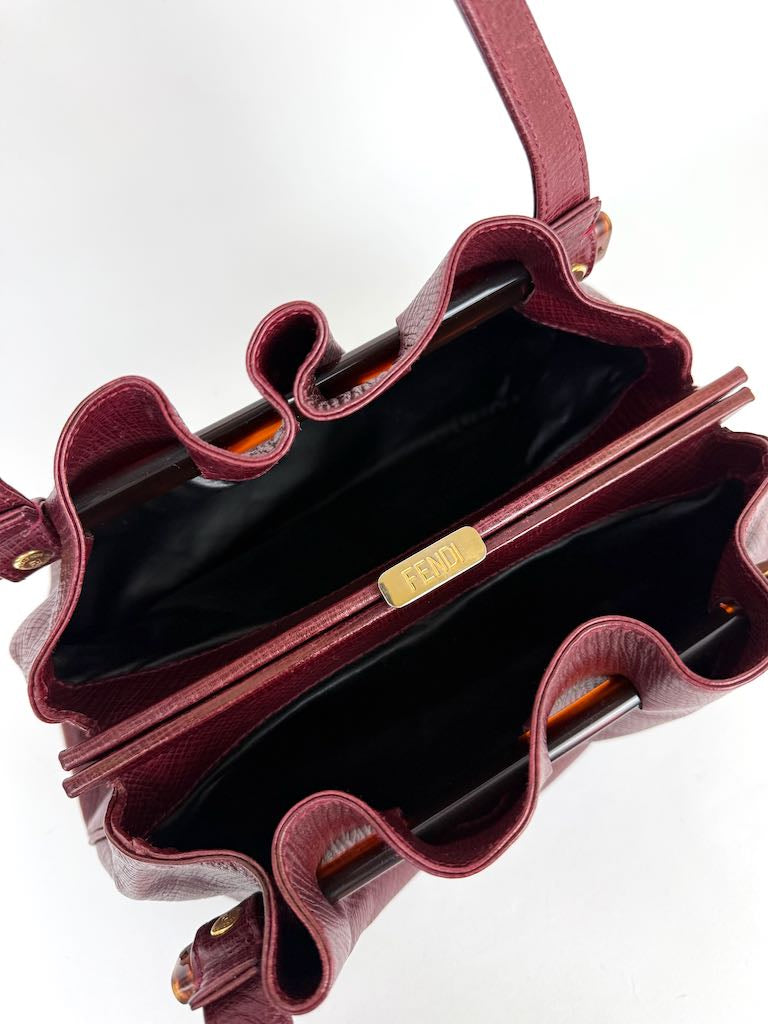 Fendi tortoiseshell calf leather handbag