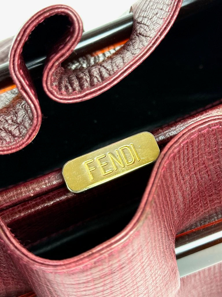Fendi tortoiseshell calf leather handbag