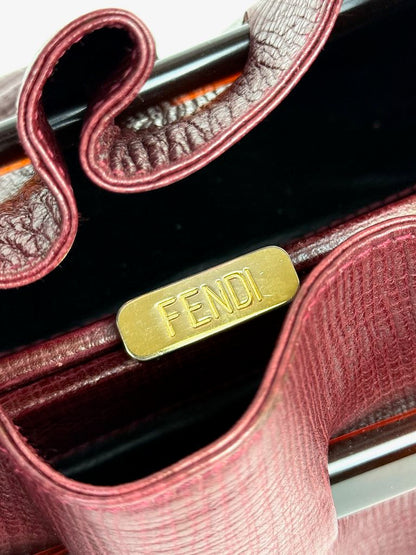 Fendi tortoiseshell calf leather handbag