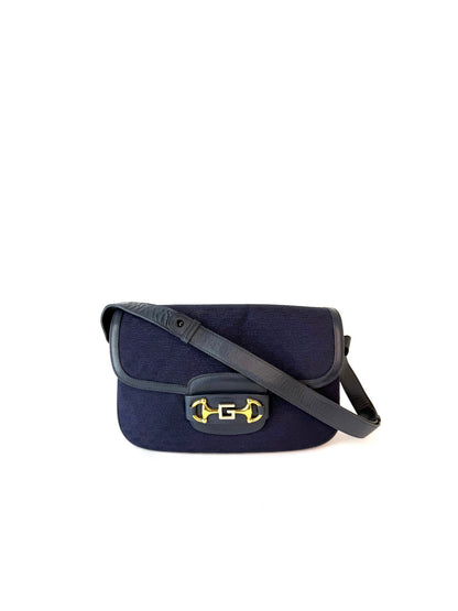 Gucci Horsebit 1955 Canvas x Leather Shoulder Bag