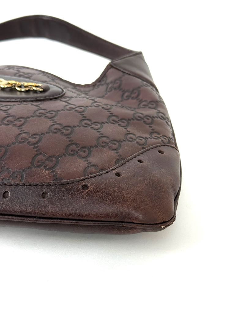 Gucci Guccissima brown leather Horsebit Jackie