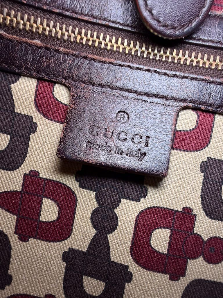 Gucci Guccissima brown leather Horsebit Jackie
