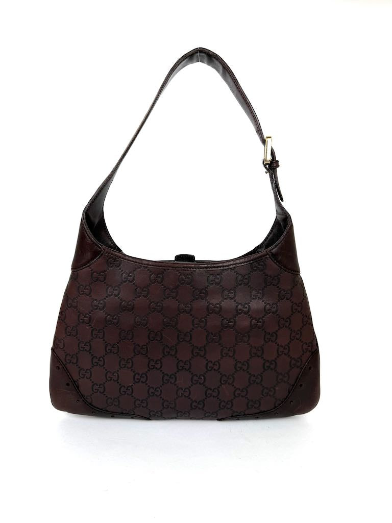 Gucci Guccissima brown leather Horsebit Jackie