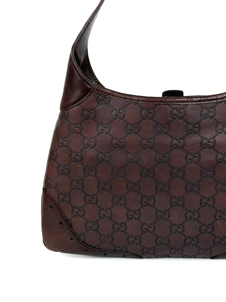 Gucci Guccissima brown leather Horsebit Jackie