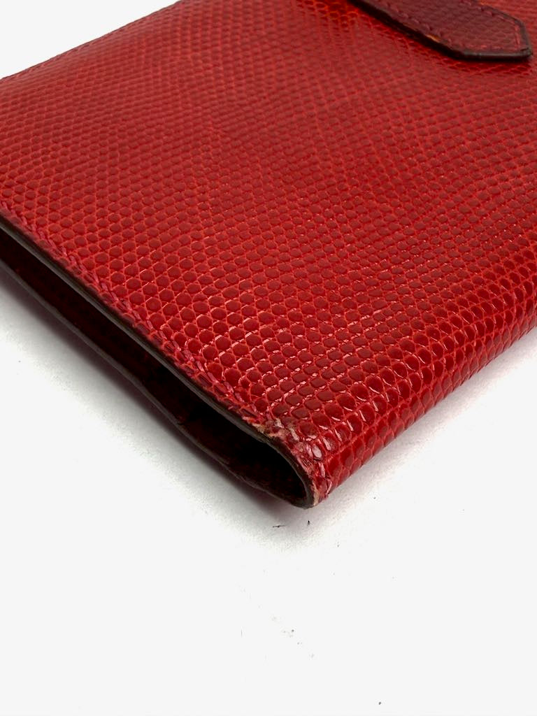 Hermès Bearn Lizard Bi-fold Long Wallet