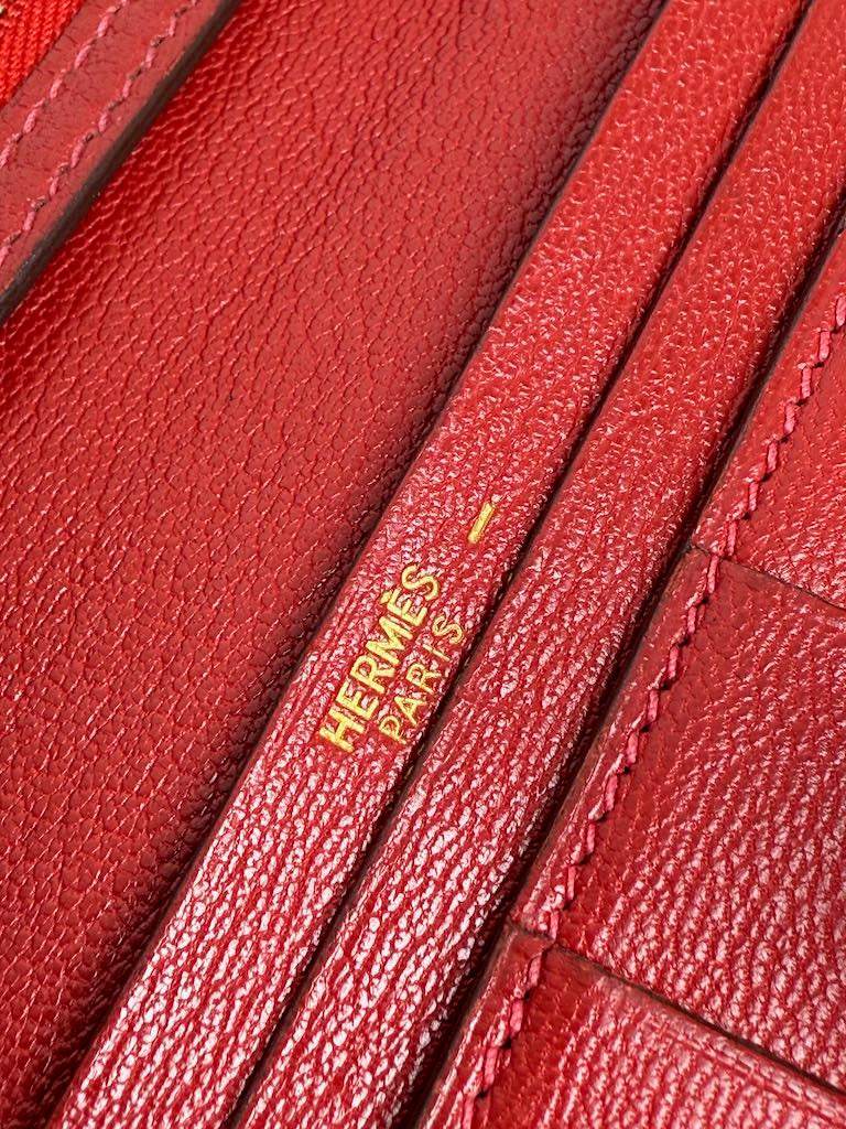 Hermès Bearn Lizard Bi-fold Long Wallet