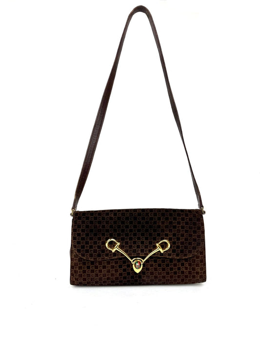 Gucci GG Suede Bag with Horsebit Hardware