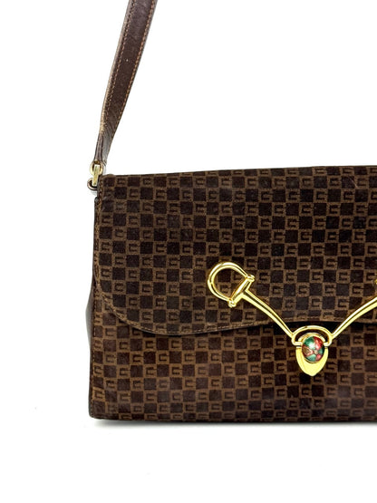 Gucci GG Suede Bag with Horsebit Hardware