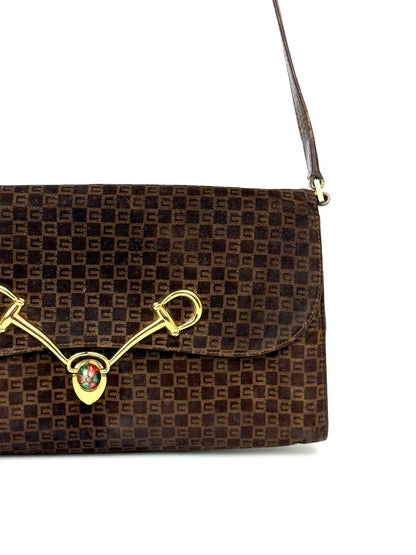 Gucci GG Suede Bag with Horsebit Hardware