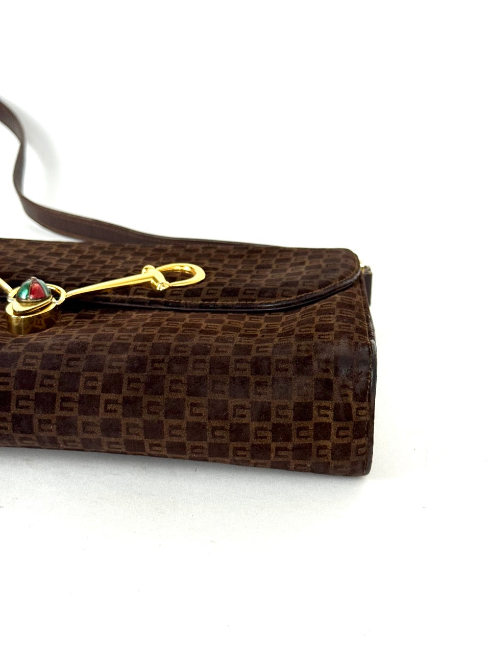Gucci GG Suede Bag with Horsebit Hardware