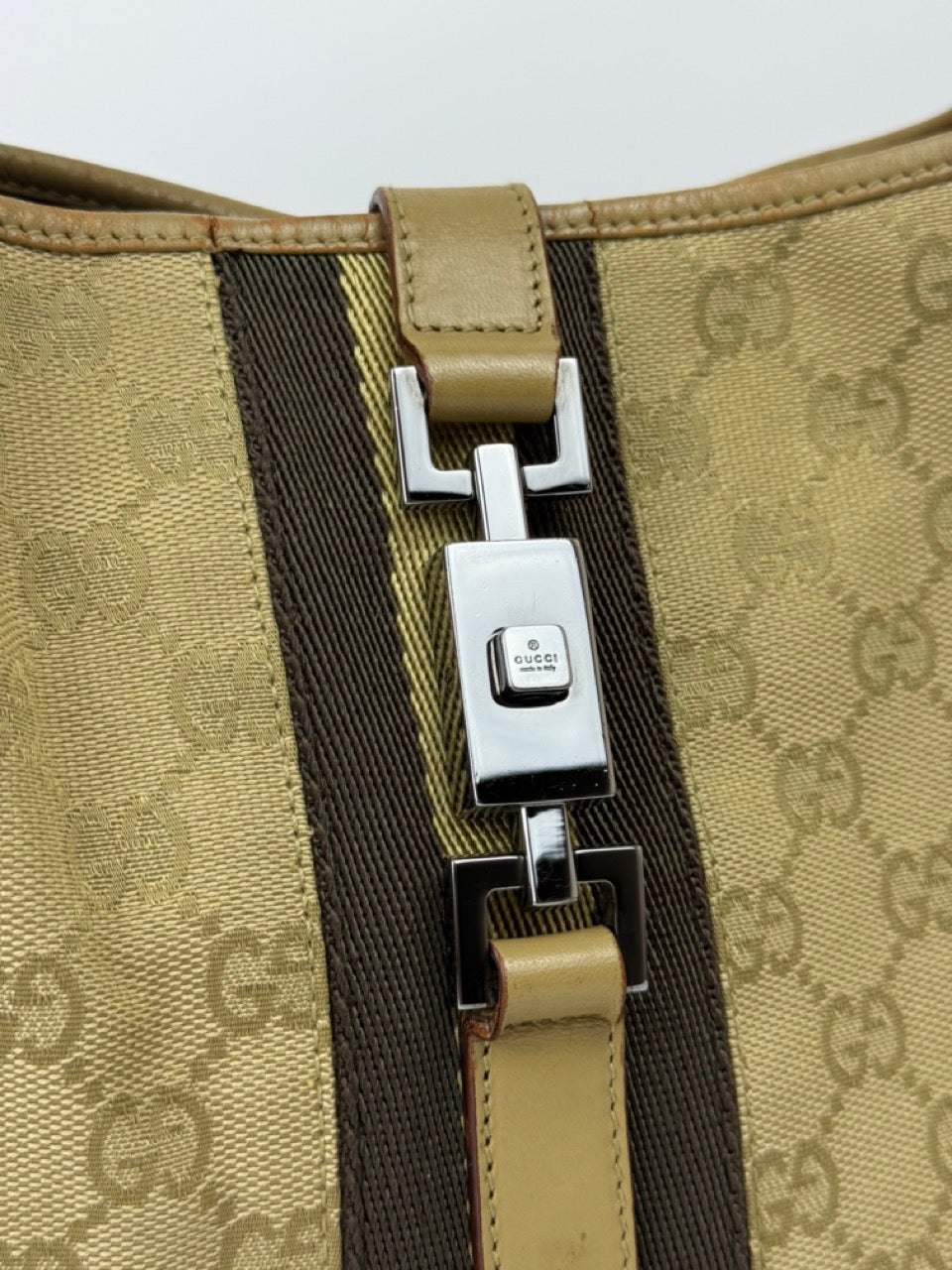 Gucci Jackie GG Beige Canvas