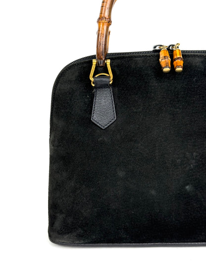 Gucci Bamboo Shoulder Bag in suede