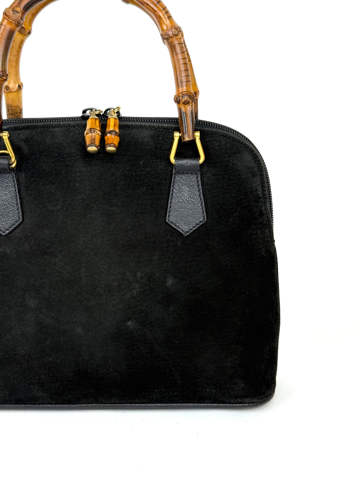 Gucci Bamboo Shoulder Bag in suede