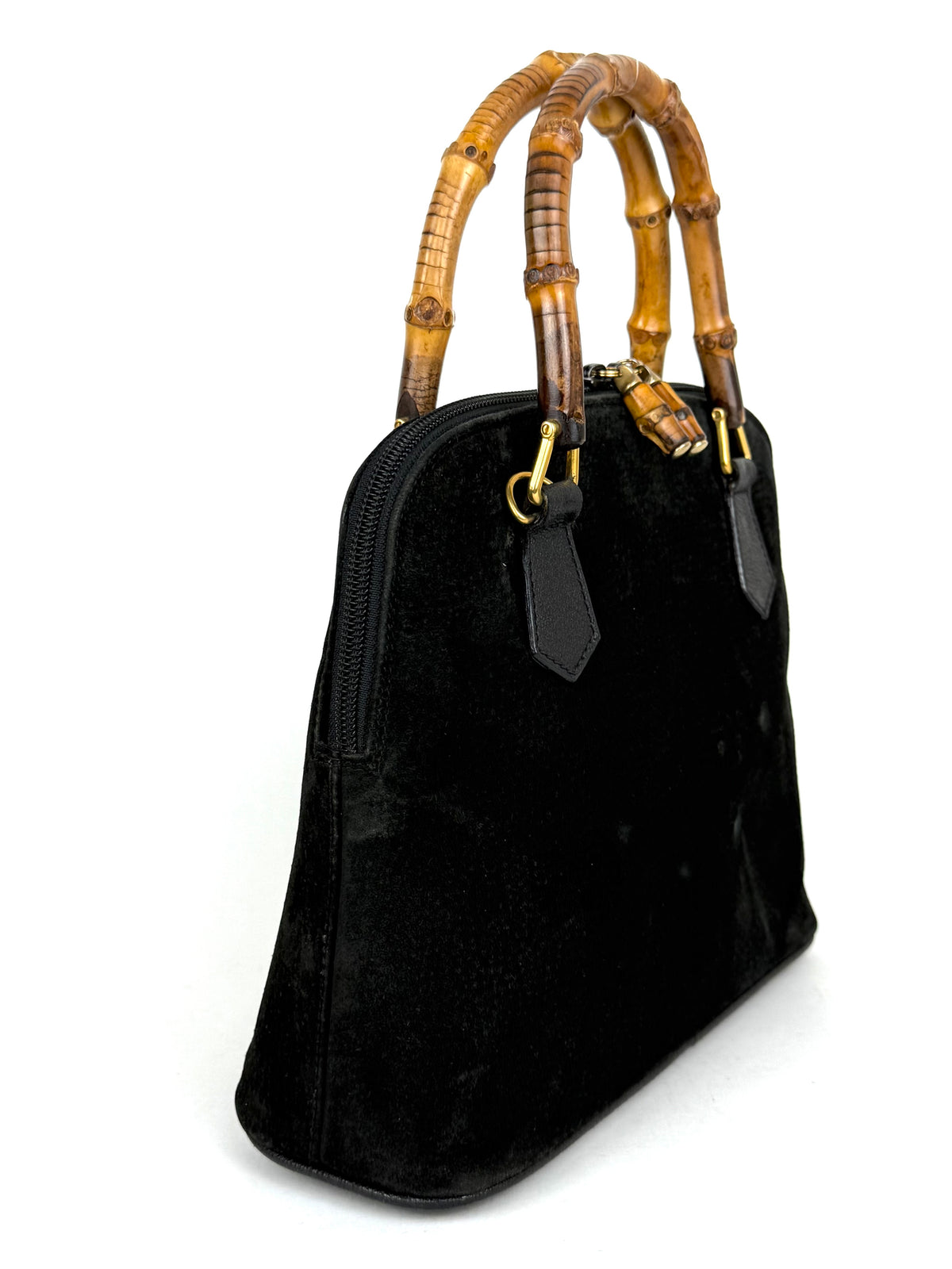 Gucci Bamboo Shoulder Bag in suede