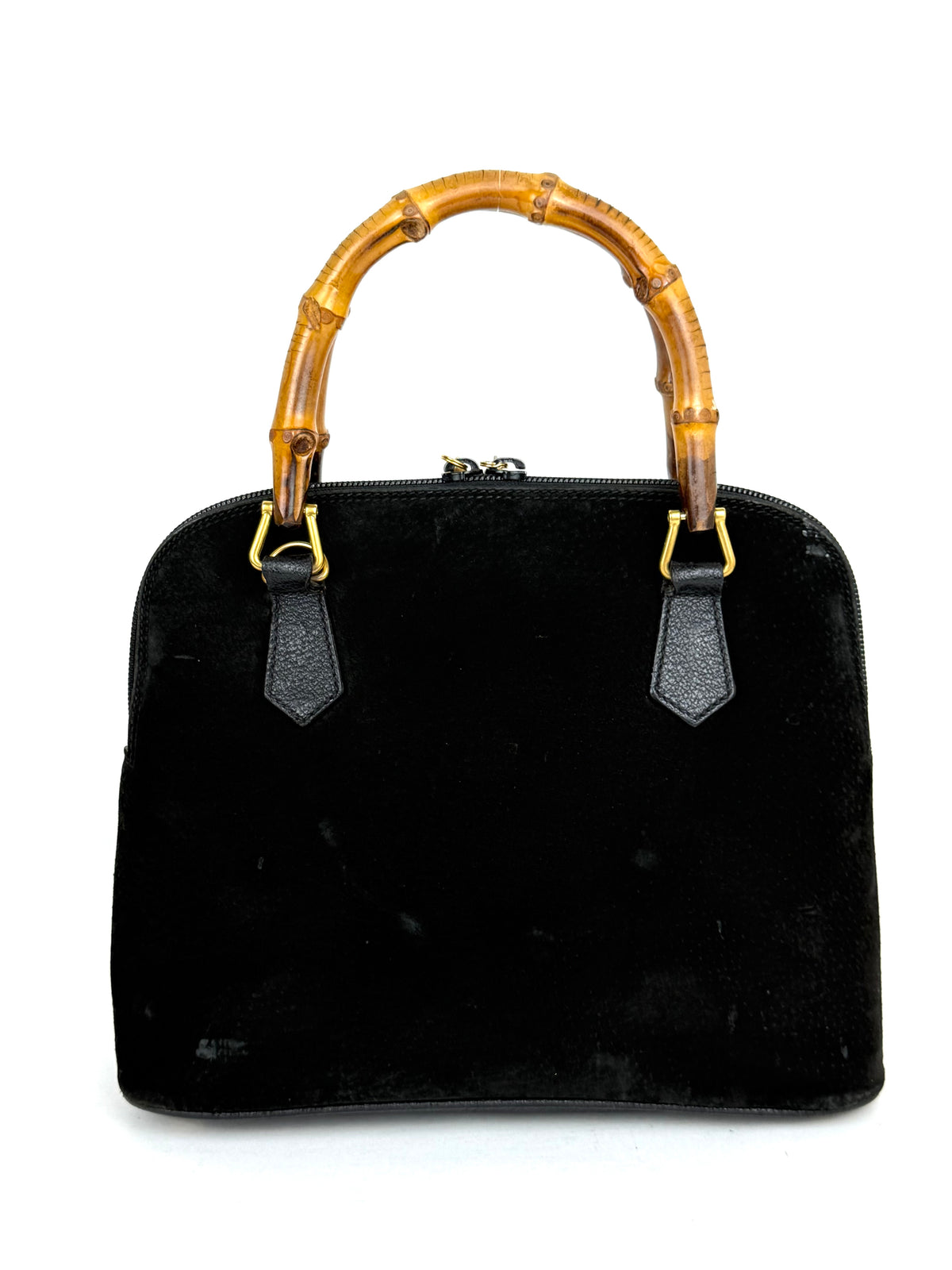 Gucci Bamboo Shoulder Bag in suede