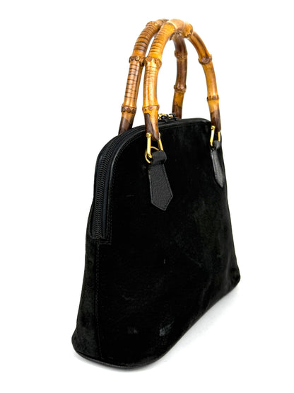 Gucci Bamboo Shoulder Bag in suede