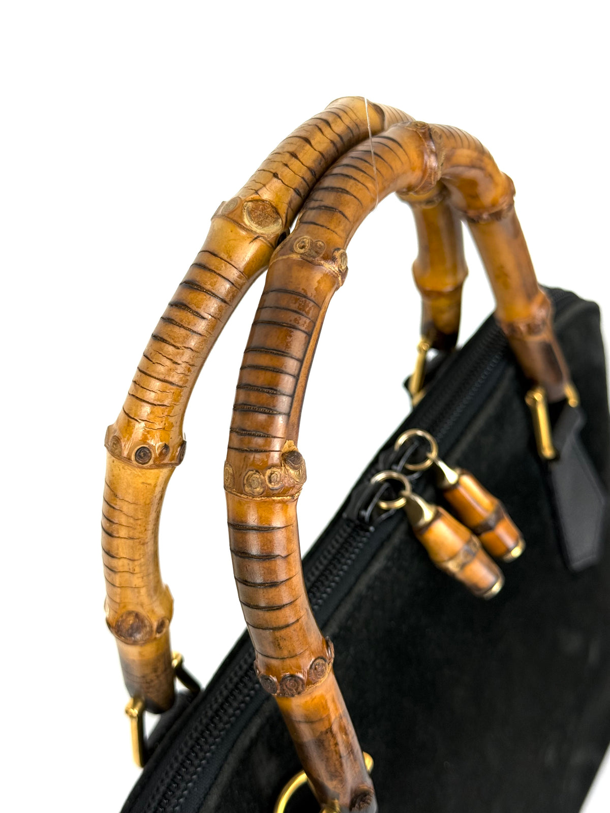 Gucci Bamboo Shoulder Bag in suede