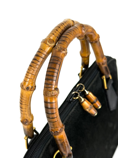 Gucci Bamboo Shoulder Bag in suede