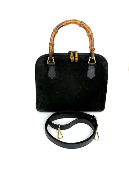 Gucci Bamboo Shoulder Bag in suede
