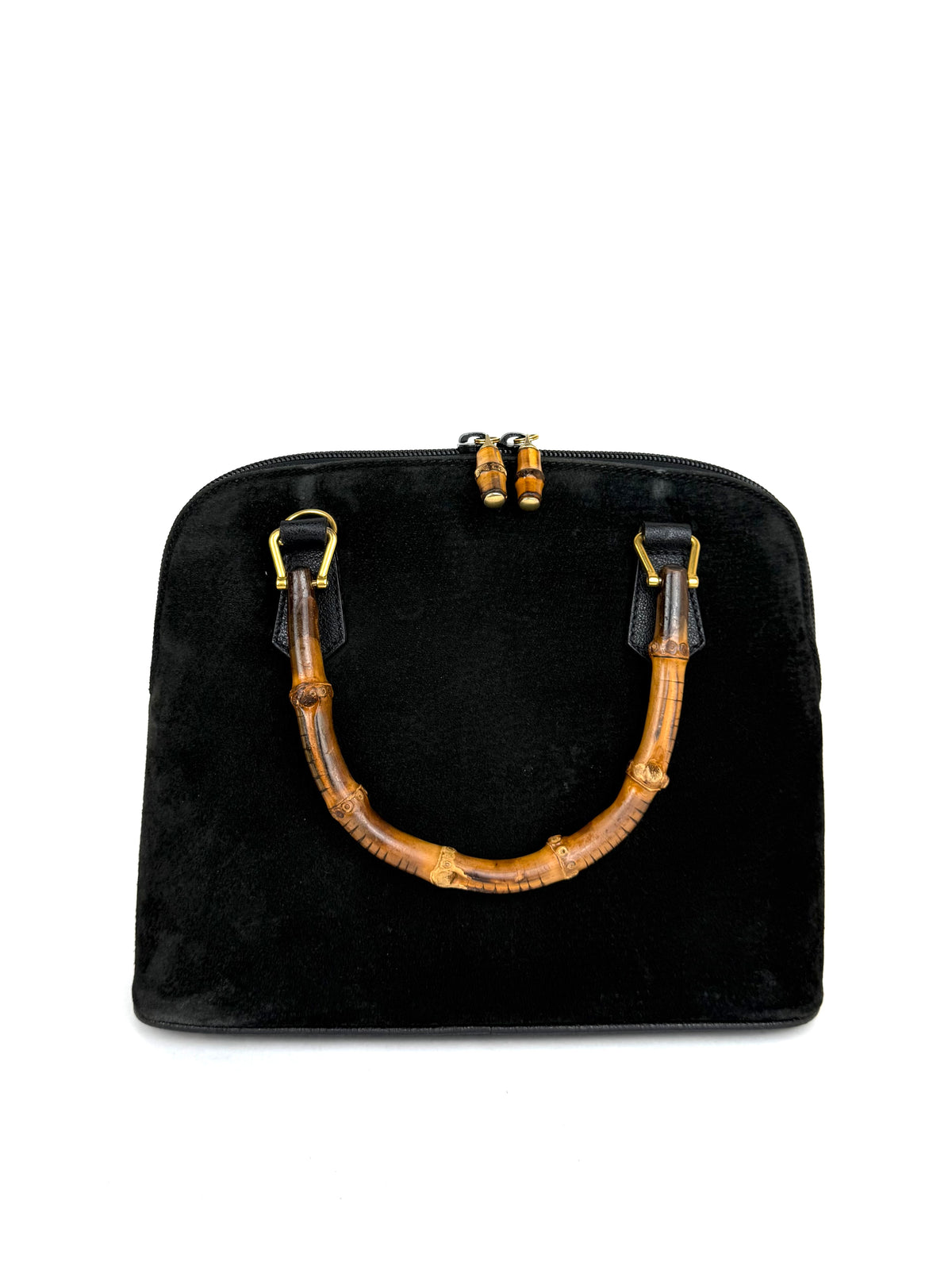 Gucci Bamboo Shoulder Bag in suede