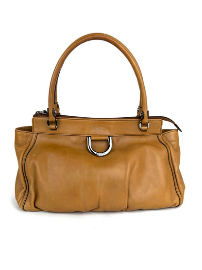 Gucci Abbey Line D-ring Leather Shoulder Bag